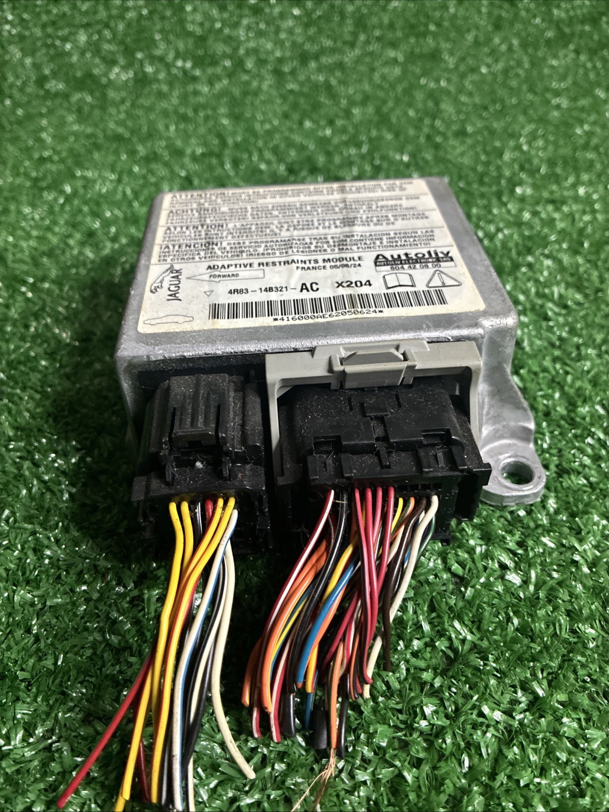 SRS CONTROL MODULE JAGUAR S TYPE 2005 2006 2007 2008 4R83-14B321-AC OEM