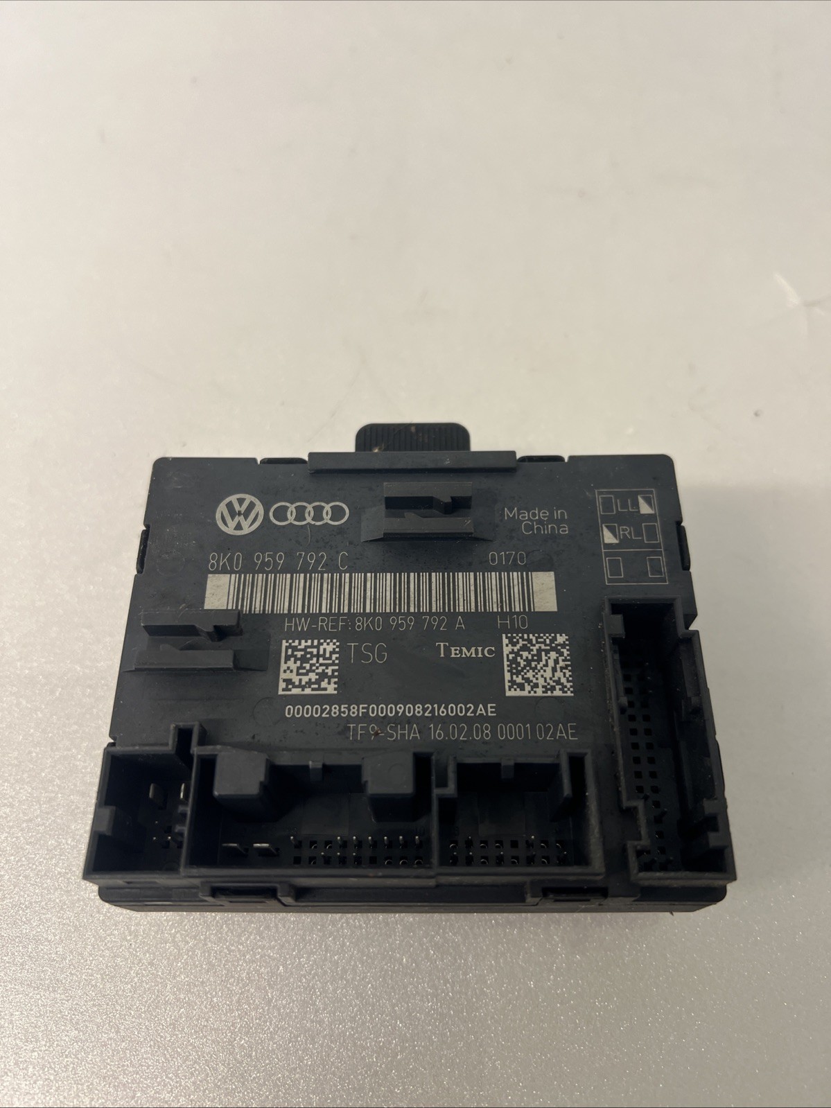 AUDI A4 B8 2008 DOOR CONTROL UNIT MODULE ECU FRONT LEFT SIDE 8K0959792C