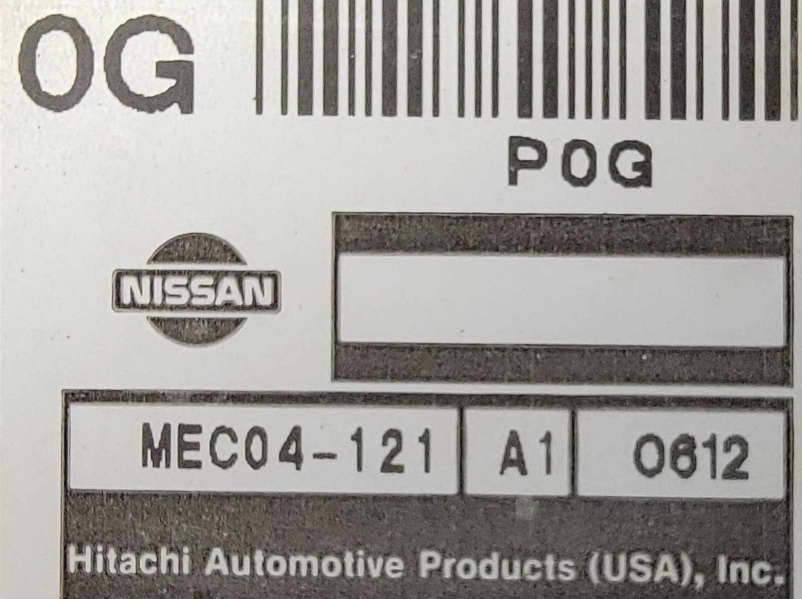 2000 Nissan Frontier 2.4L Engine Computer MEC04-121 A1 ECU Control Module Unit