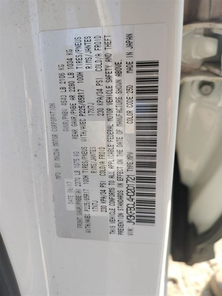– ENGINE CTRL MOD OEM 2017 CX-5 1YR WRNTY