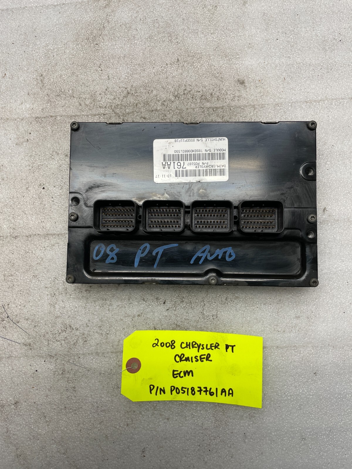 08 CHRYSLER PT CRUISER 2.4 ENGINE COMPUTER ECM ECU PCM P05187761AA 07-10