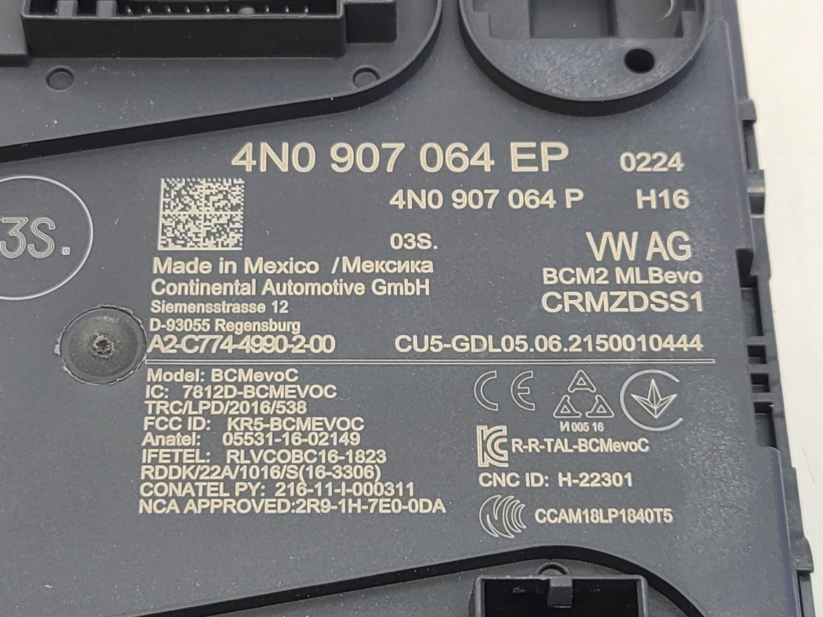 AUDI Q5 FY Comfort Control Module 4N0907064EP