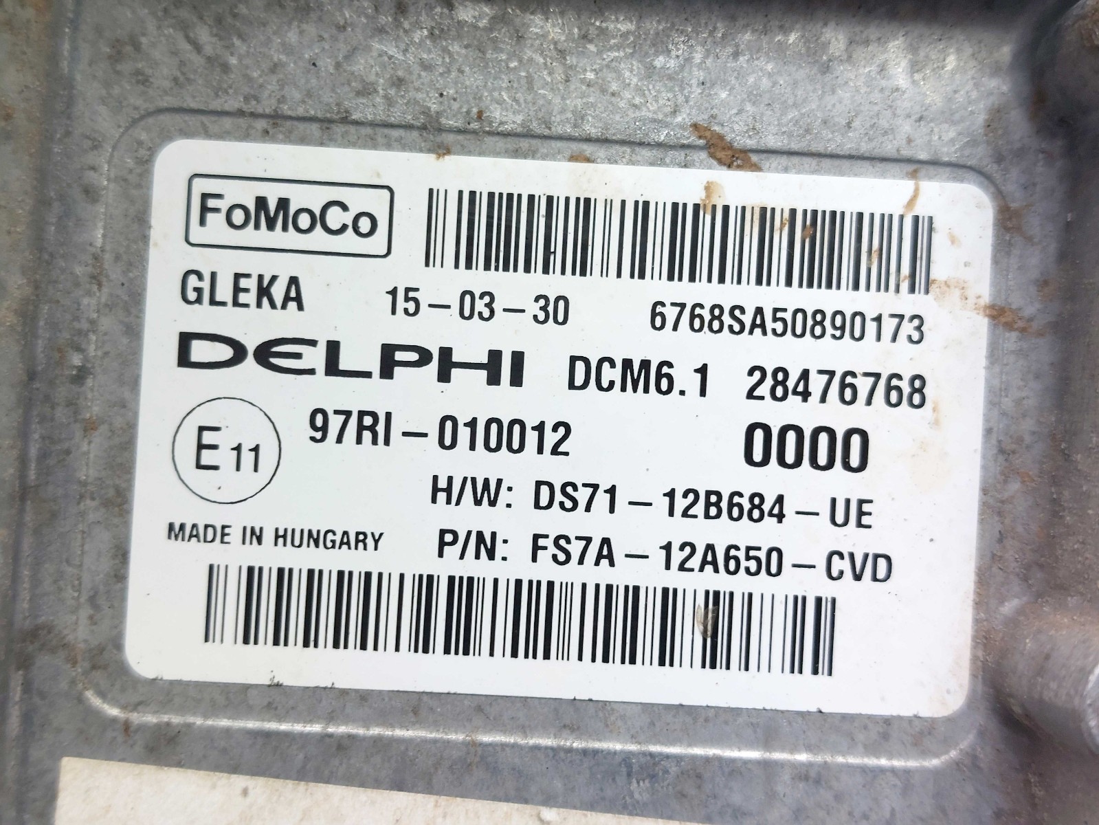 FORD MONDEO MK5 2.0 DIESEL ENGINE CONTROL MODULE UNIT DS71-12B684-UE 2015