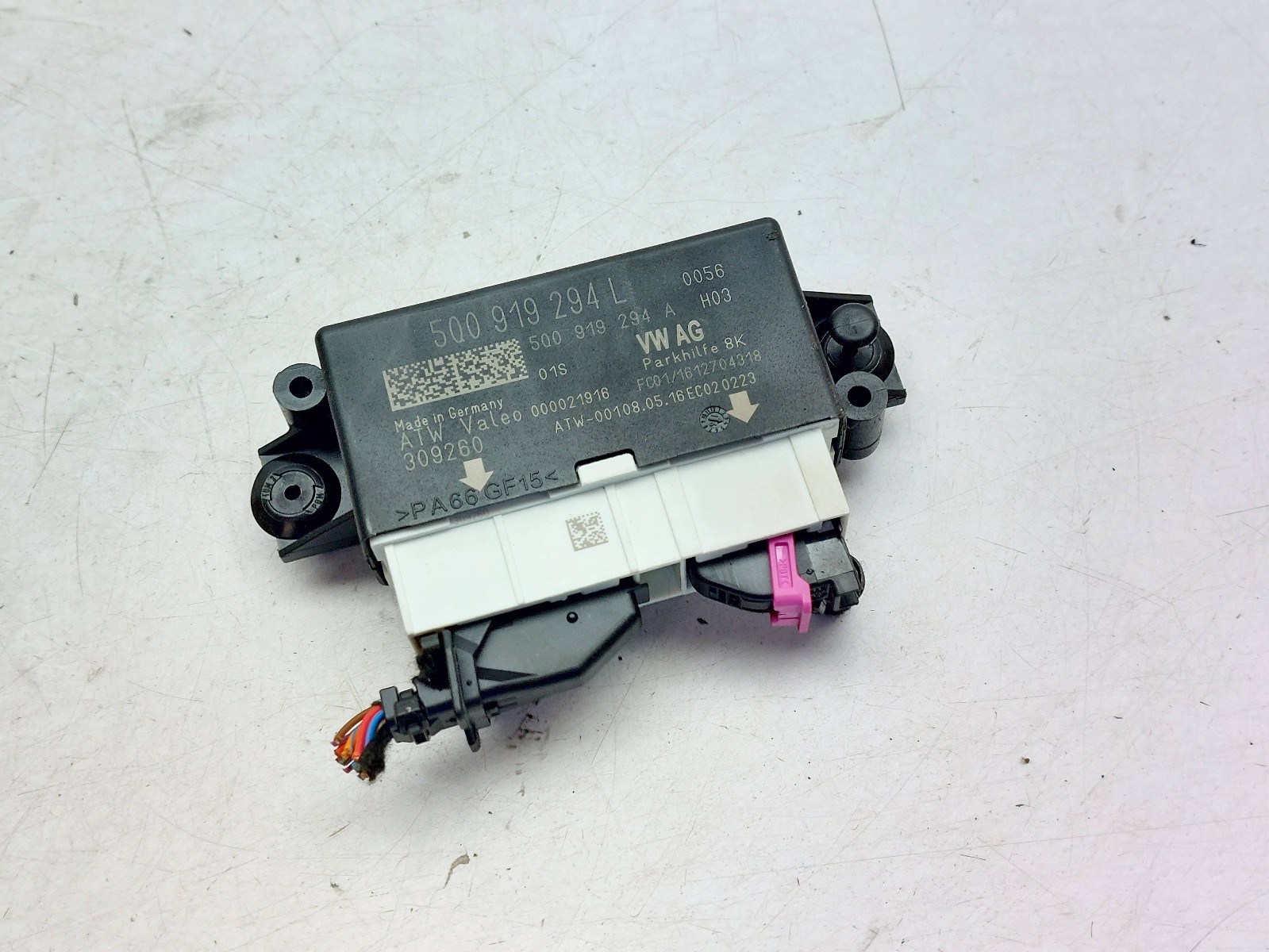 VOLKSWAGEN PASSAT B8 PARKING ASSIST CONTROL MODULE 5Q0919294L 2016
