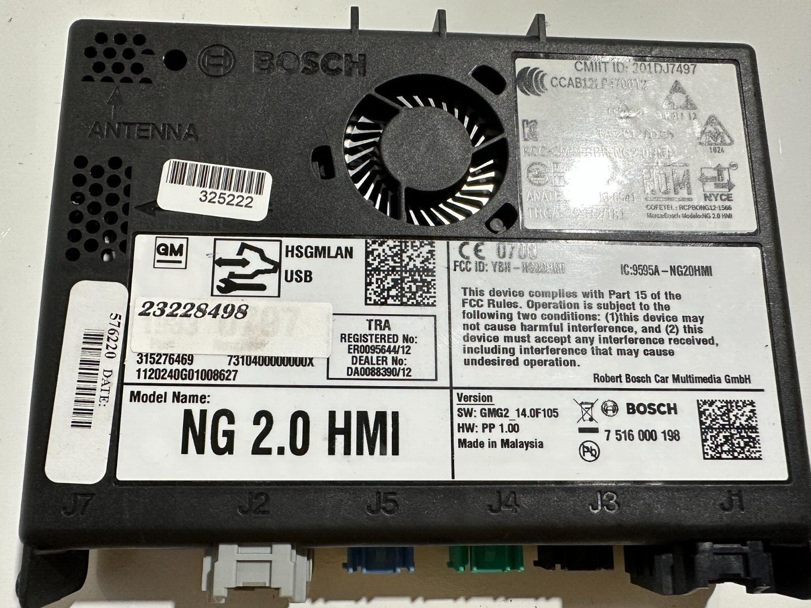 2014-2019 CADILLAC CTS MACHINE INTERFACE BYPASS MODULE COMPUTER 23228498 OEM
