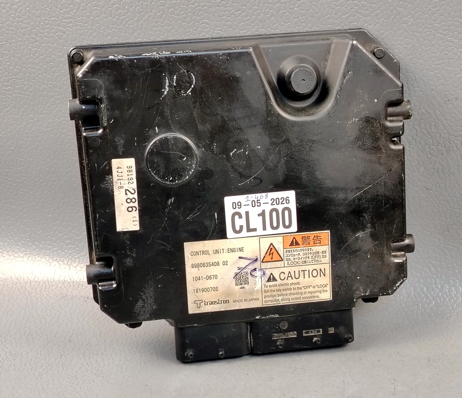 ISUZU ENGINE ECU ECD ECM TRANSTRON 8980835408 1041-D670 ELF NLR 4JJ1T 3.0 TRUCK