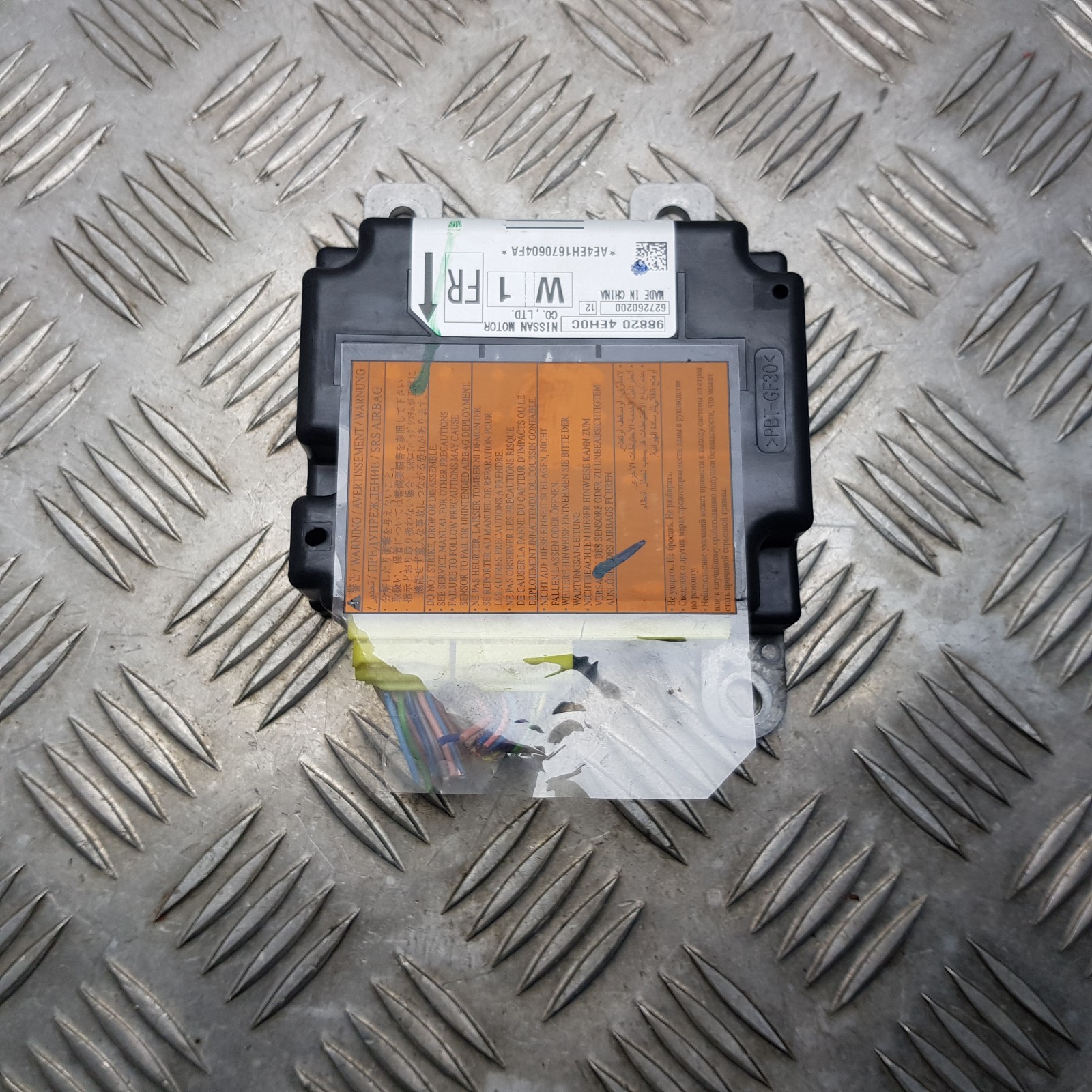 2016 NISSAN QASHQAI J11 1.5 DCI AIR SRS BAG CONTROL MODULE UNIT 988204EH0C