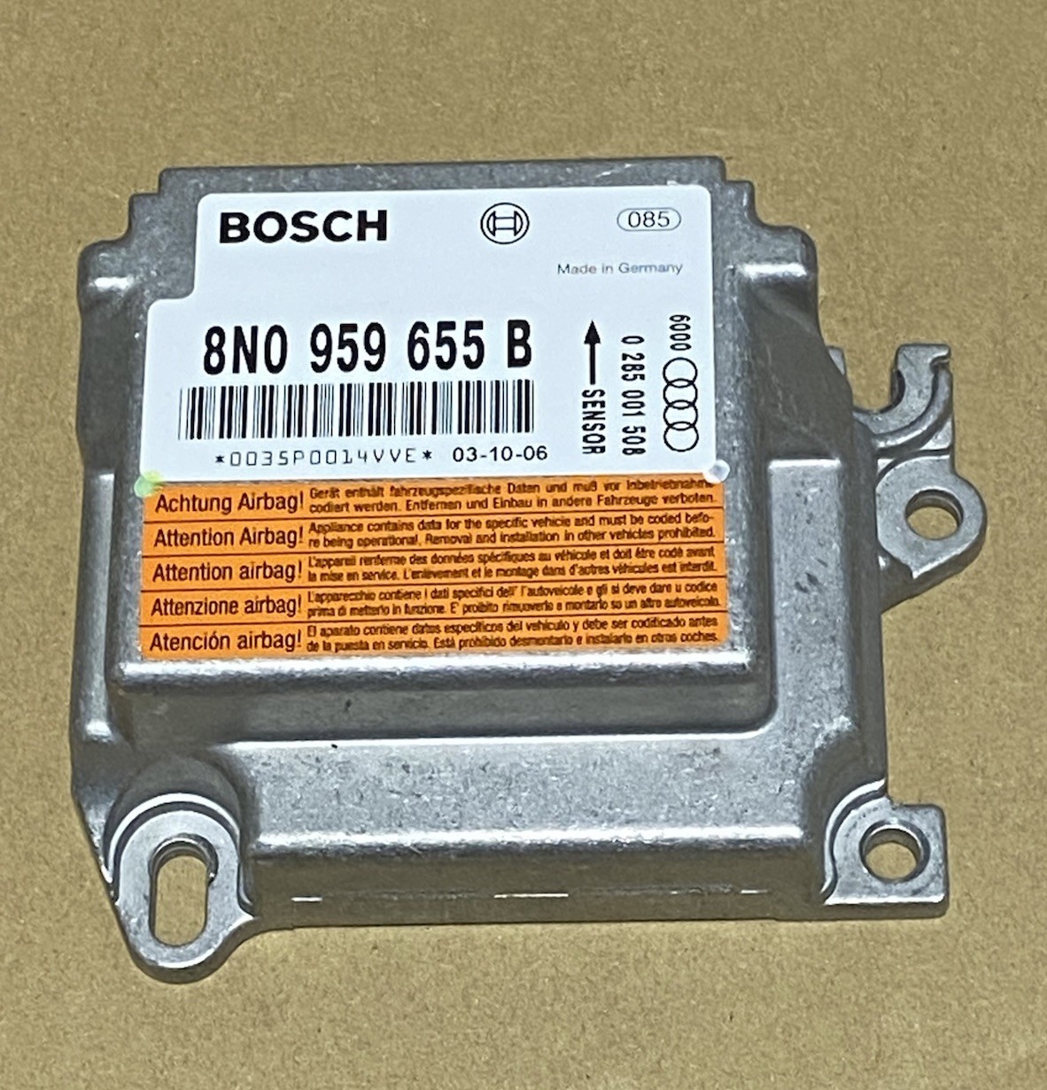 Audi TT Quattro SRS Control Unit 8N0959655B