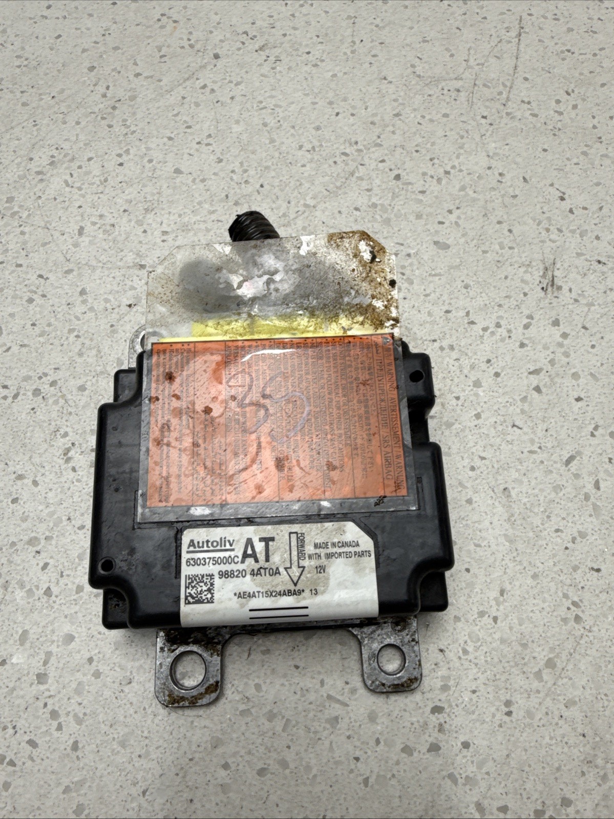 2013-2015 Nissan Sentra BAG / SRS Module Control 98820 4AT0A OEM