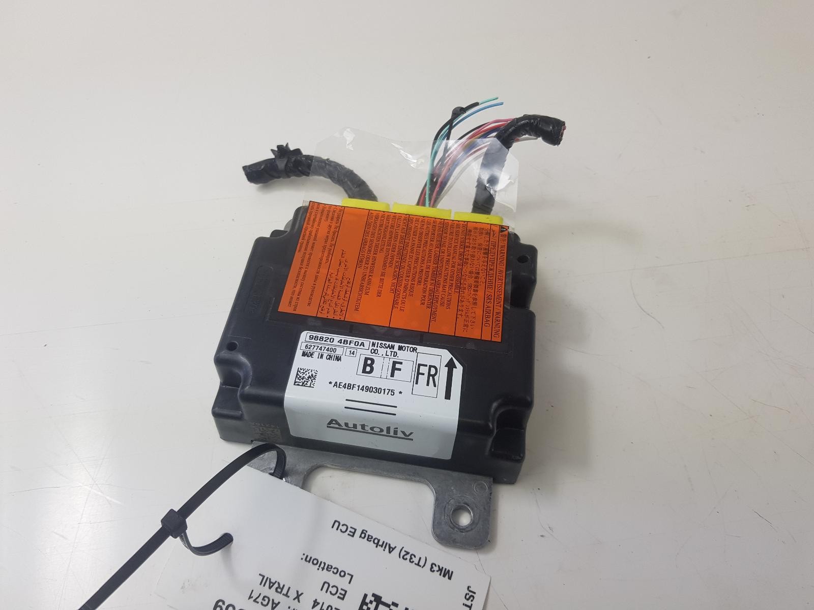 NISSAN X TRAIL AIBAG CONTROL ECU 988204BF0A MK3 T32 2014