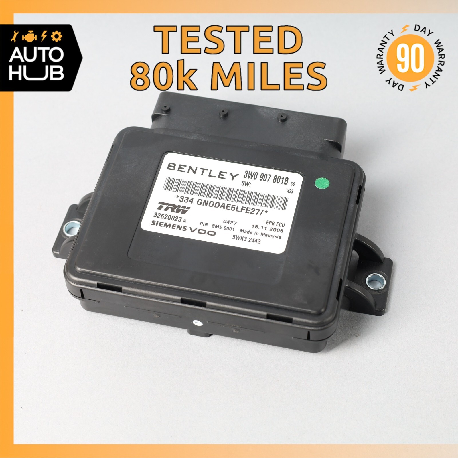 Bentley Continental Flying Spur Electronic Parking Brake Control Module OEM 80k