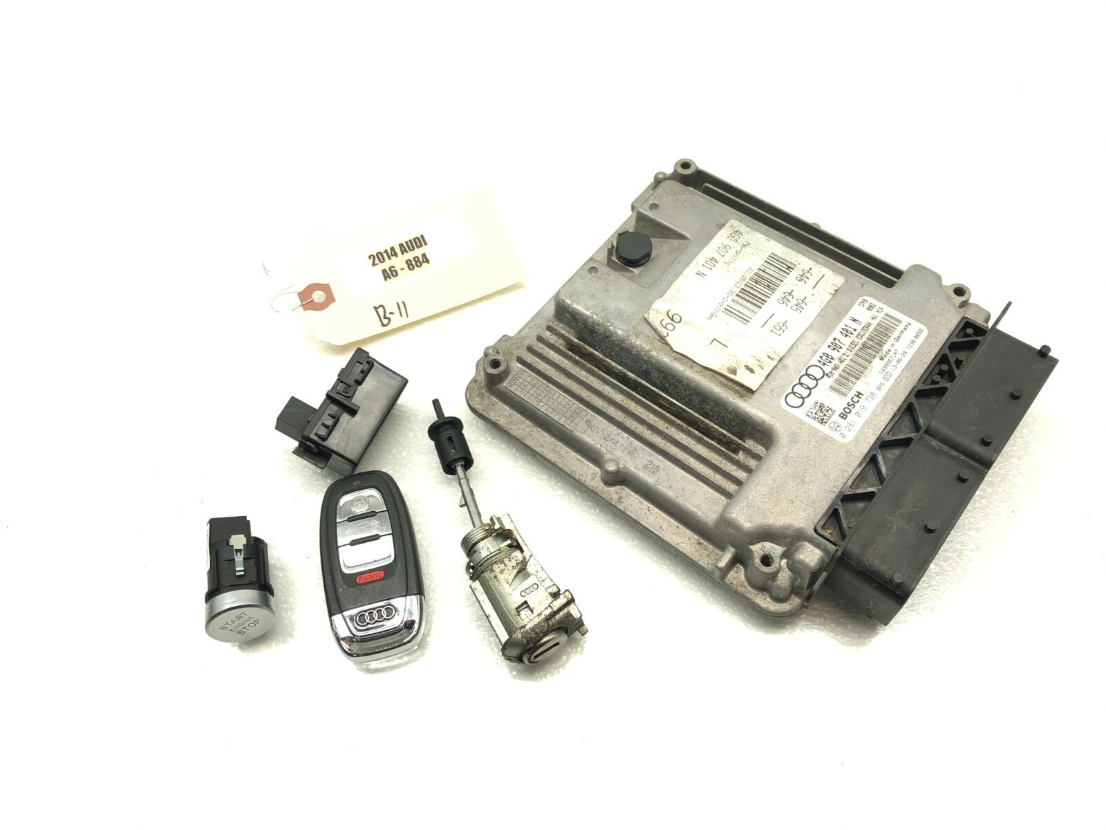 2012-2017 AUDI A6 C7 3.0L DIESEL ECU ENGINE COMPUTER KEYS LOCK PUSH START OEM