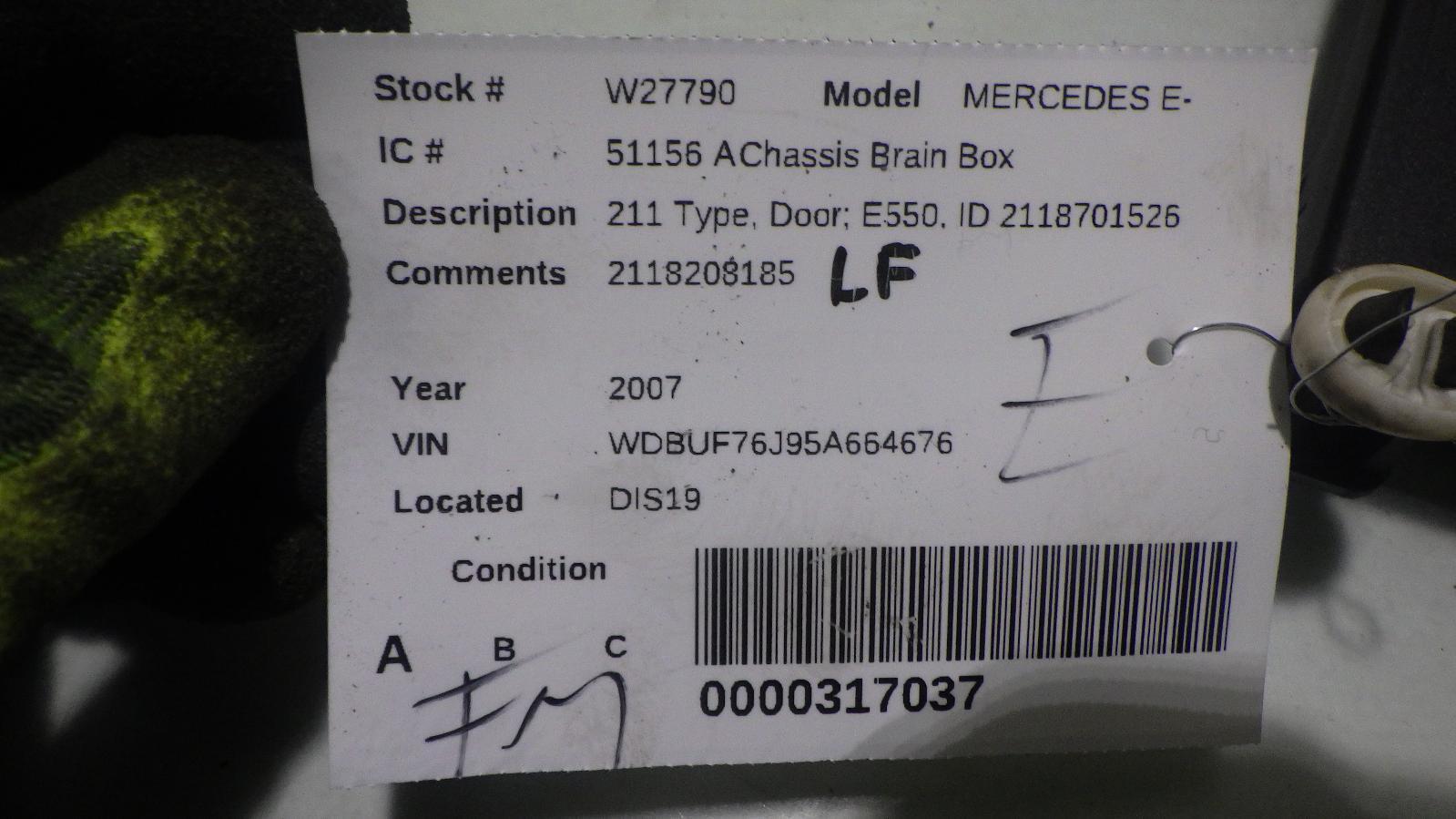 07 MERCEDES E55 Door MODULE 2118208185