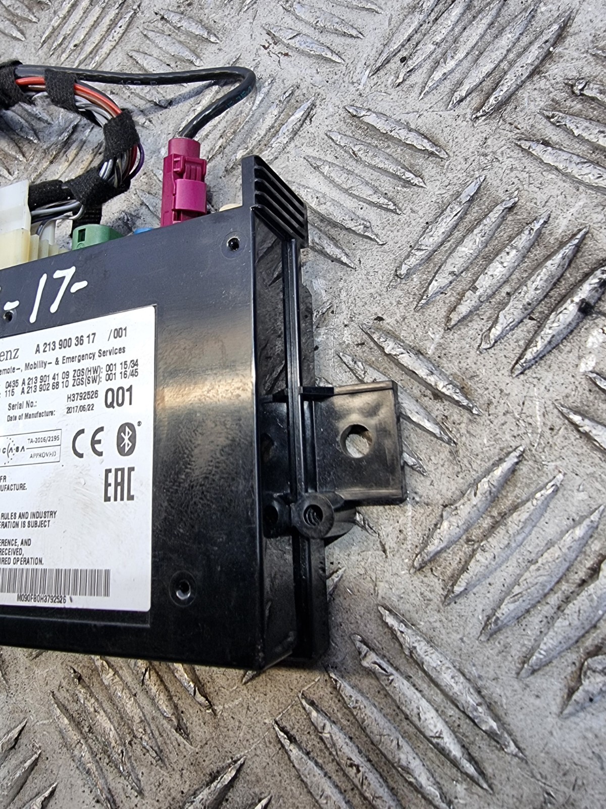 MERCEDES E220 BLUETOOTH CONTROL MODULE A2139003617 W213 2.0L DIESEL AUTO 2017
