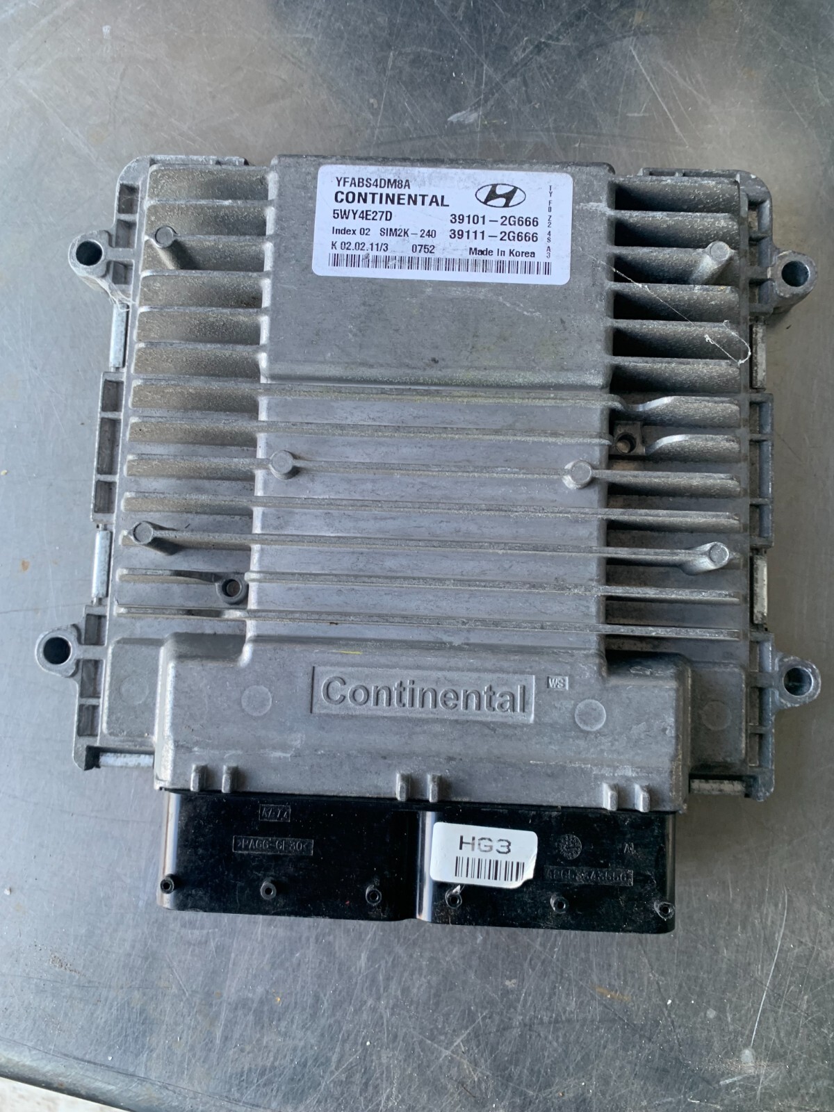 2011 2012 2013 2014 Hyundai Sonata Engine Control Module 39101-2G666