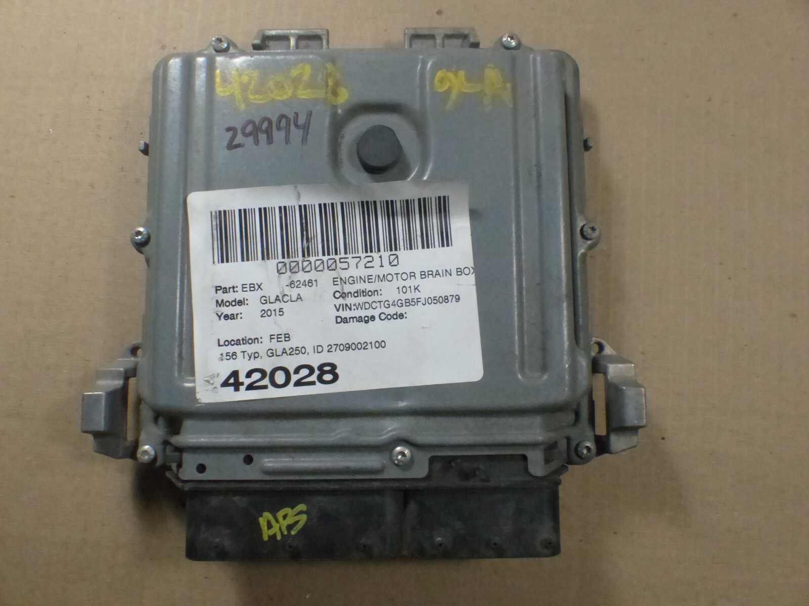 13-15 MERCEDES GLA-CLASS “101K MILES” ECM ECU COMPUTER 270 900 09 00