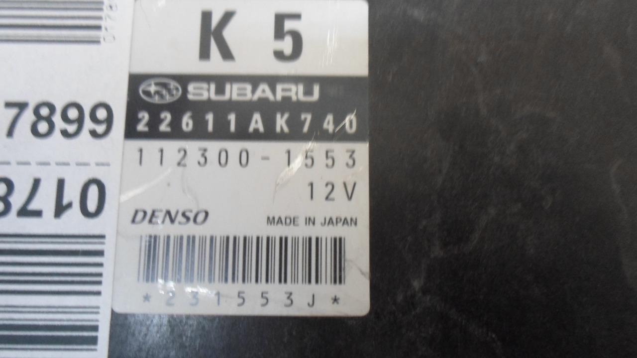 ENGINE COMPUTER SUBARU FORESTER 2006 22611AK740 112300-1553 AT PCM ECM ECU OEM
