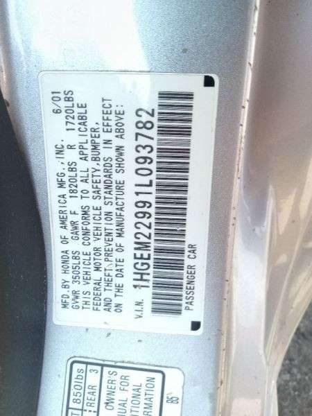 Chassis ECM SRS Module Front Console Center Dash Si 01-02 CIVIC 834714