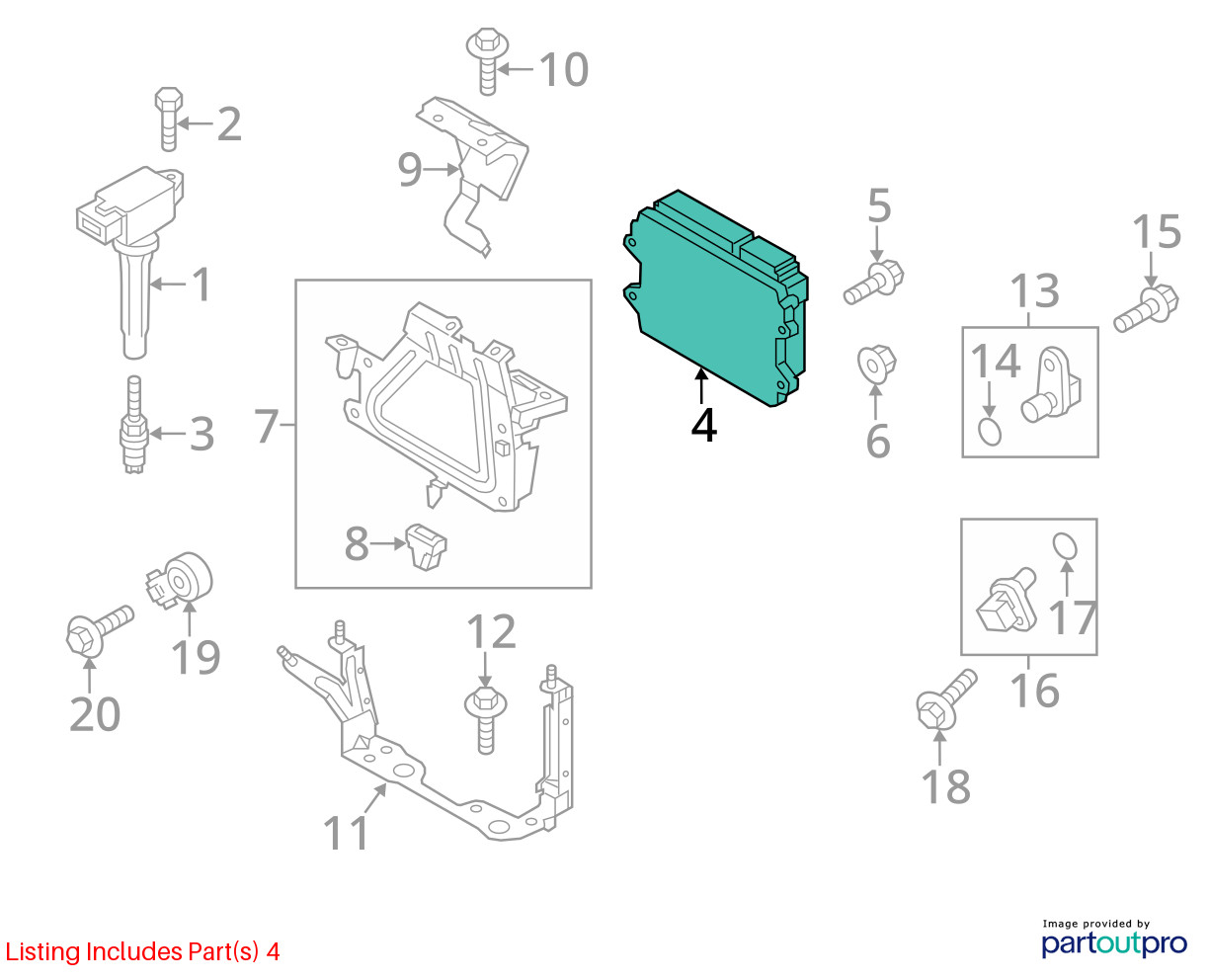 2017 Mazda CX-5 Engine Computer Control Module ECU 101K Miles OE – LKQ443037665