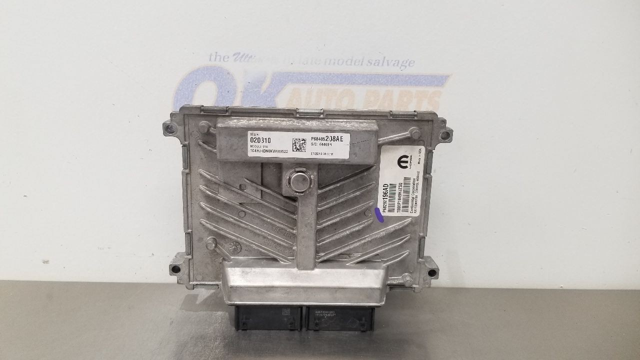 19 JEEP WRANGLER JL JLU 2.0L AT ENGINE CONTROL MODULE ECM 68292196AD