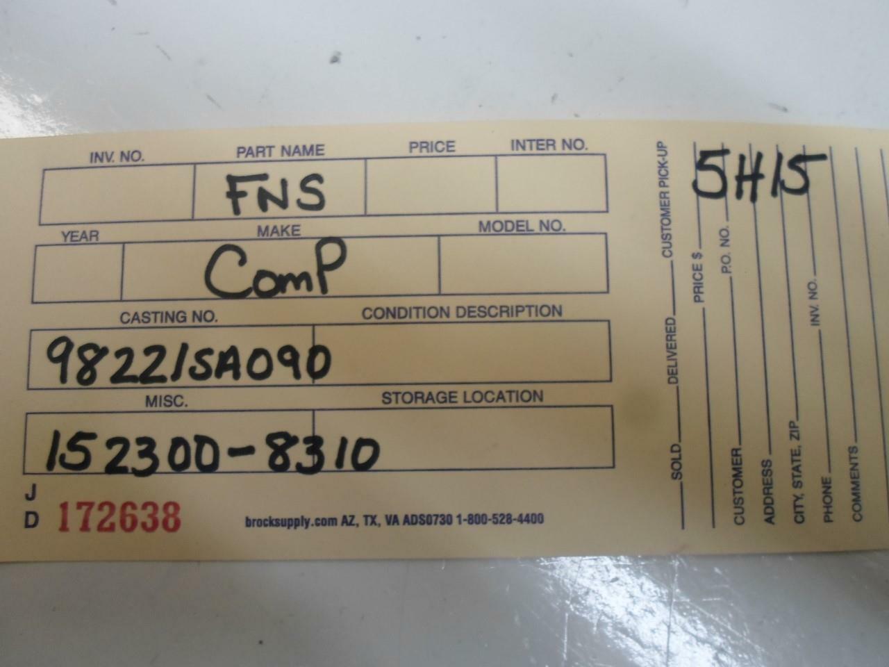 SRS CONTROL MODULE SUBARU FORESTER 2006 98221SA090 OEM