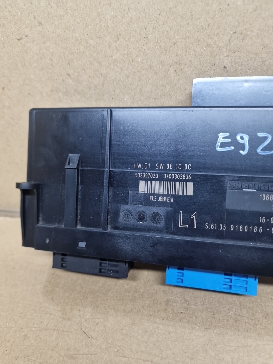 BMW 3 Series E92 ECU Body Control Module Junction Box L1 PL2 JBBFE II 9160186