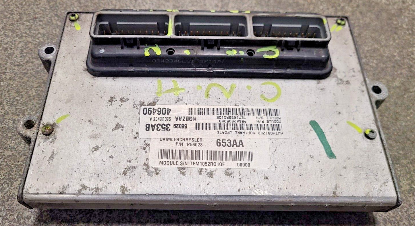 2002 Dodge Dakota 56028653AA 5.9L AT ECU ECM PCM Engine Computer