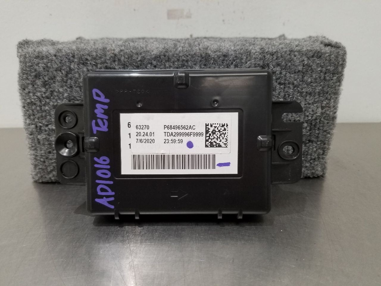 21 JEEP WRANGLER JL JLU 2.0L HYBRID TEMPERATURE HVAC CONTROL MODULE 68496562AC
