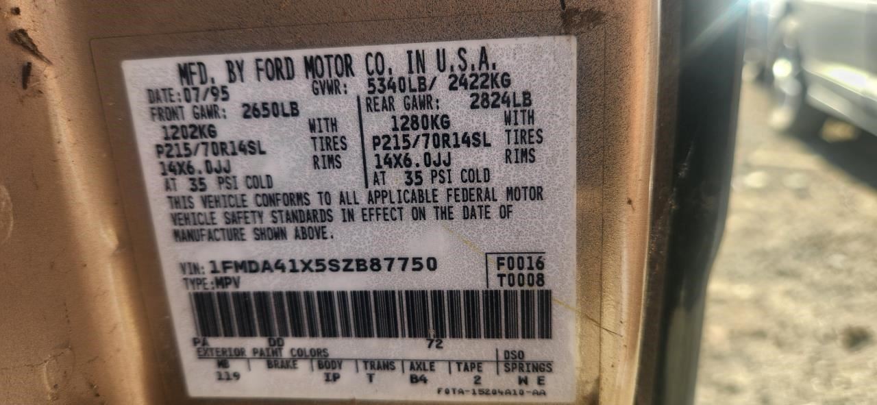 Chassis ECM Transfer Case Under Driver Seat Fits 90-97 AEROSTAR 30257865