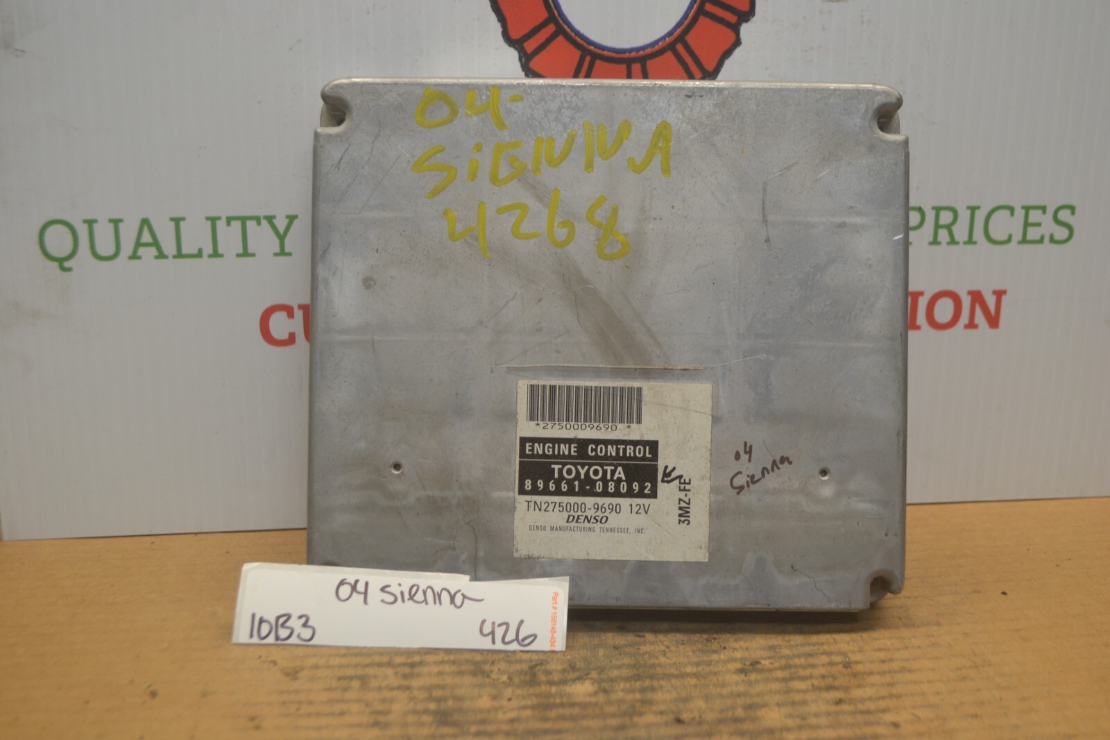 8966108092 Toyota Sienna Engine Control Unit ECU 2004 Module 426-10B3