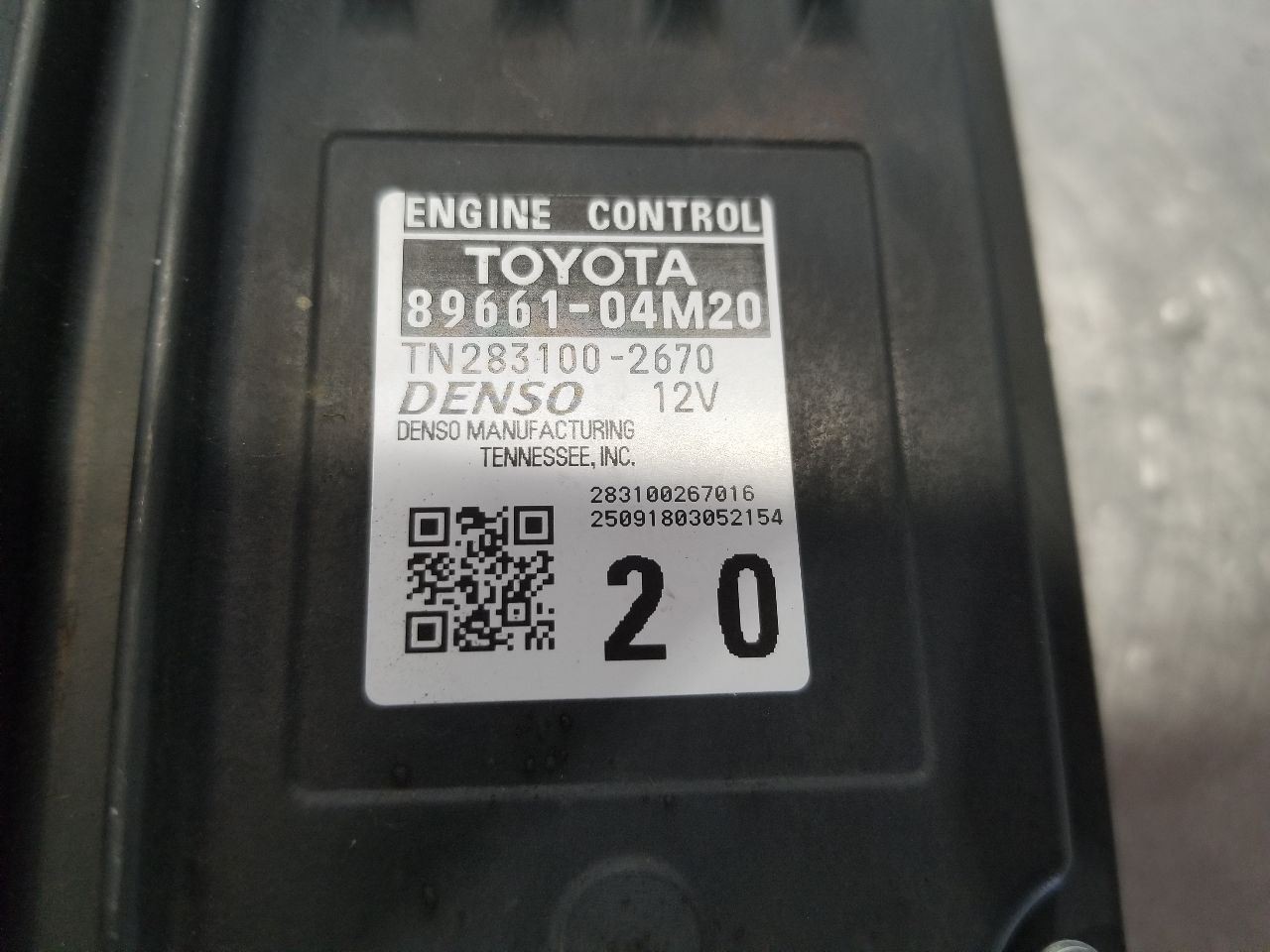 25 TOYOTA TACOMA SR5 ECM ENGINE CONTROL MODULE 2.4L 8966104M20