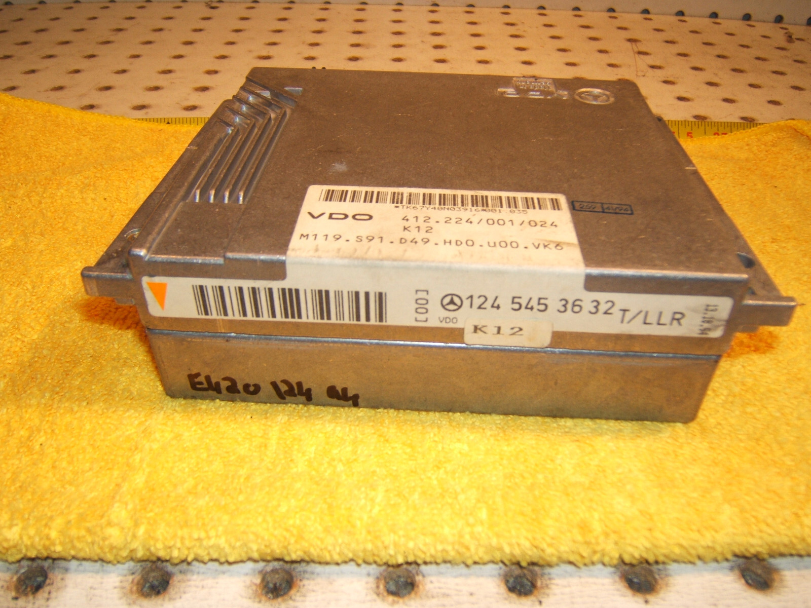 Mercedes W124 1994 E420 V8 4.2 under hood VDO T/LLR EC OEM 1 Computer,1245453632