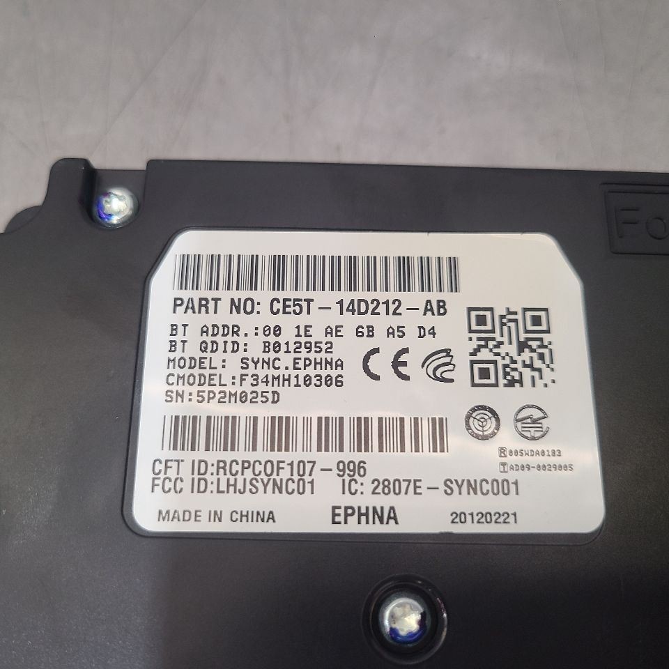 12 2012 FORD F150 XLT SYNC CONTROL MODULE CL3T14B428AB
