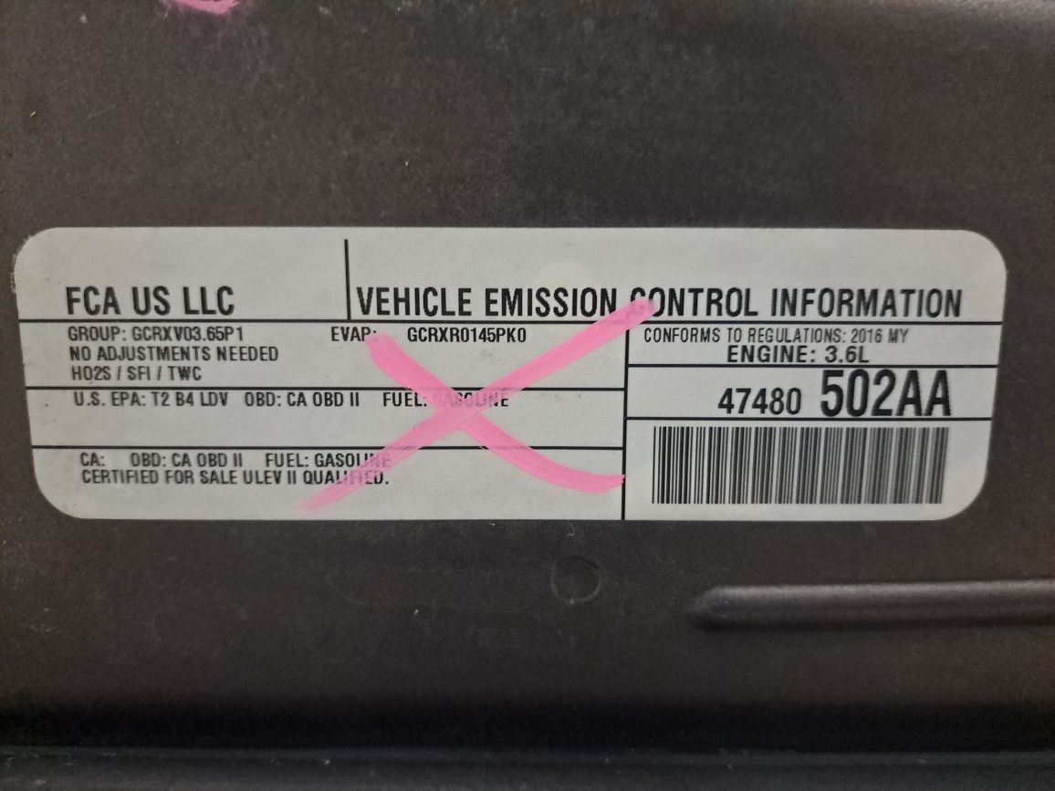 2016 Charger Engine Computer/Module Ecu/Ecm/Pcm Sku#4367452