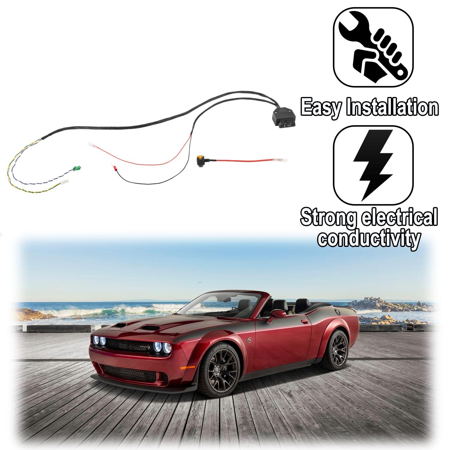 Trunk-Mount Security Double Bypass OBD2 Cable Kit for Dodge Charger Challenger