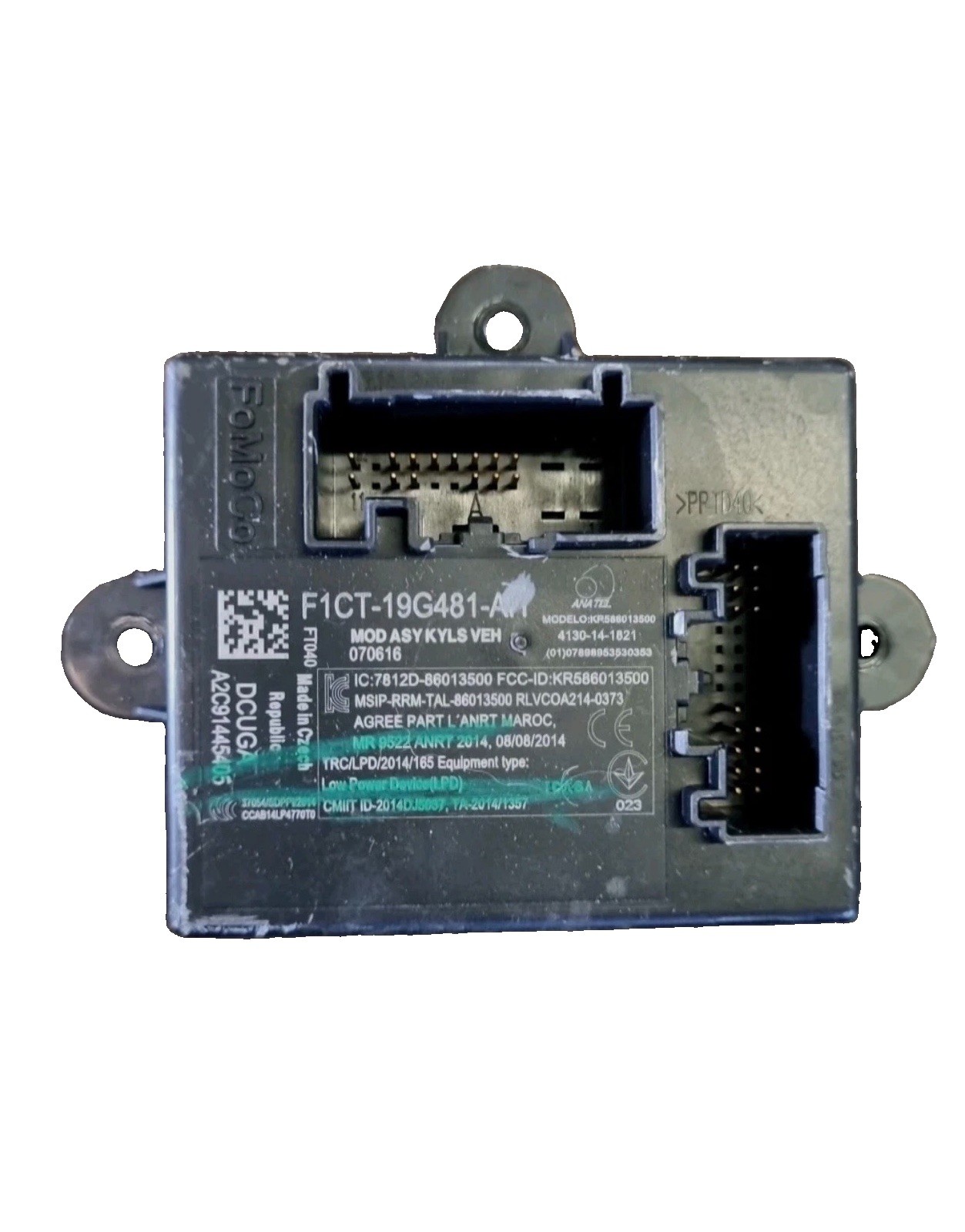 2017-2019 FORD ESCAPE KEYLESS ENTRY COMPUTER CONTROL MODULE OEM F1CT-19G481-AH