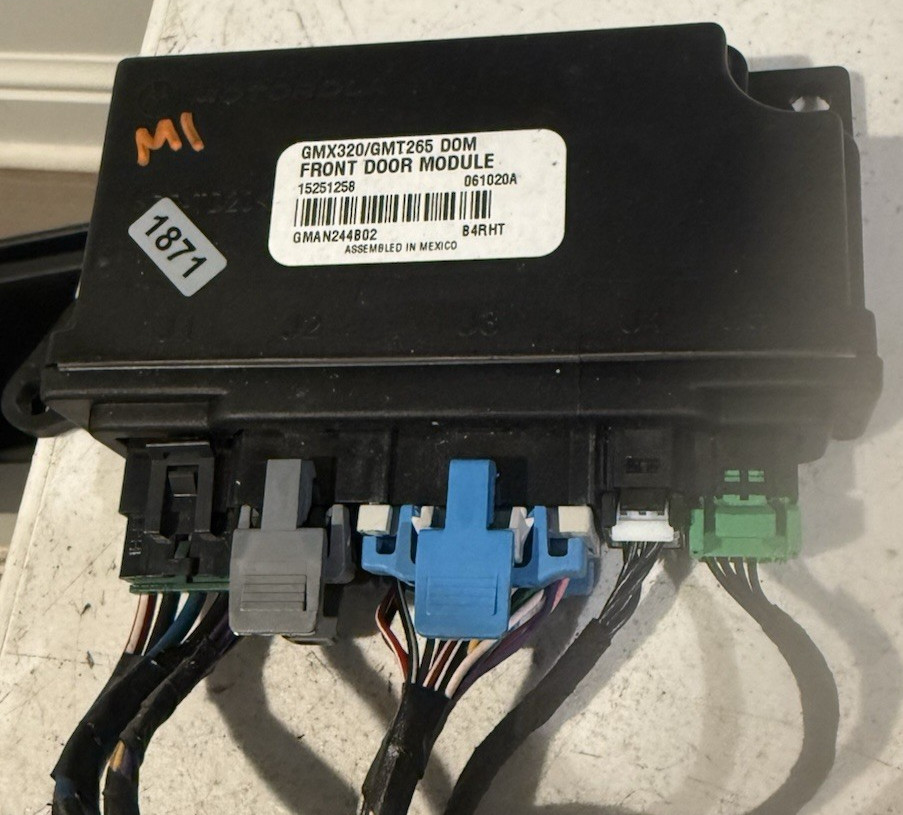 06 07 CADILLAC CTS SRX MULTIFUNCTION FRONT DOOR CONTROL MODULE 15251258 OEM