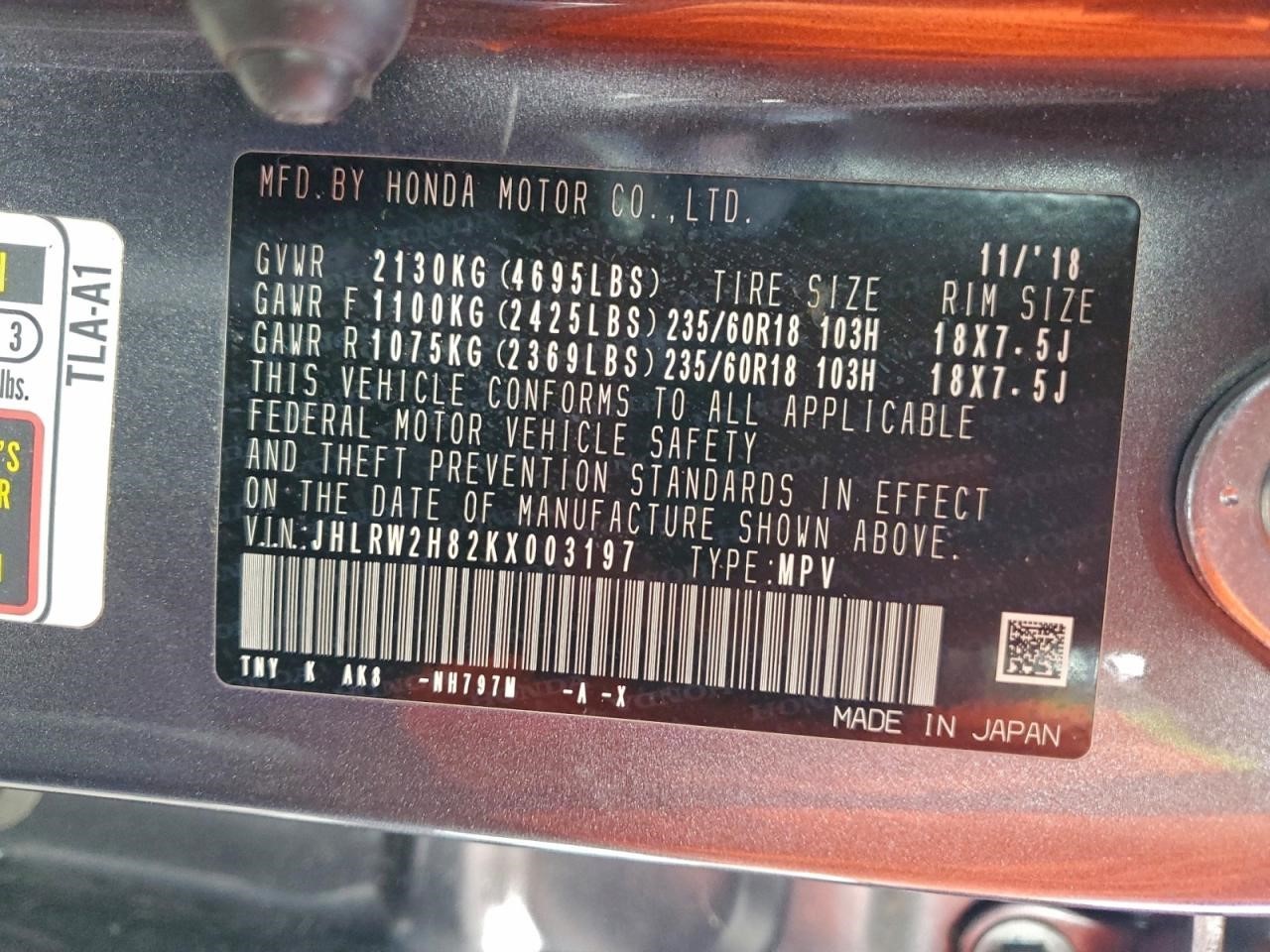 Used Engine Control Module (ECM) fits: 2019 Honda Cr-v Electronic Control Module