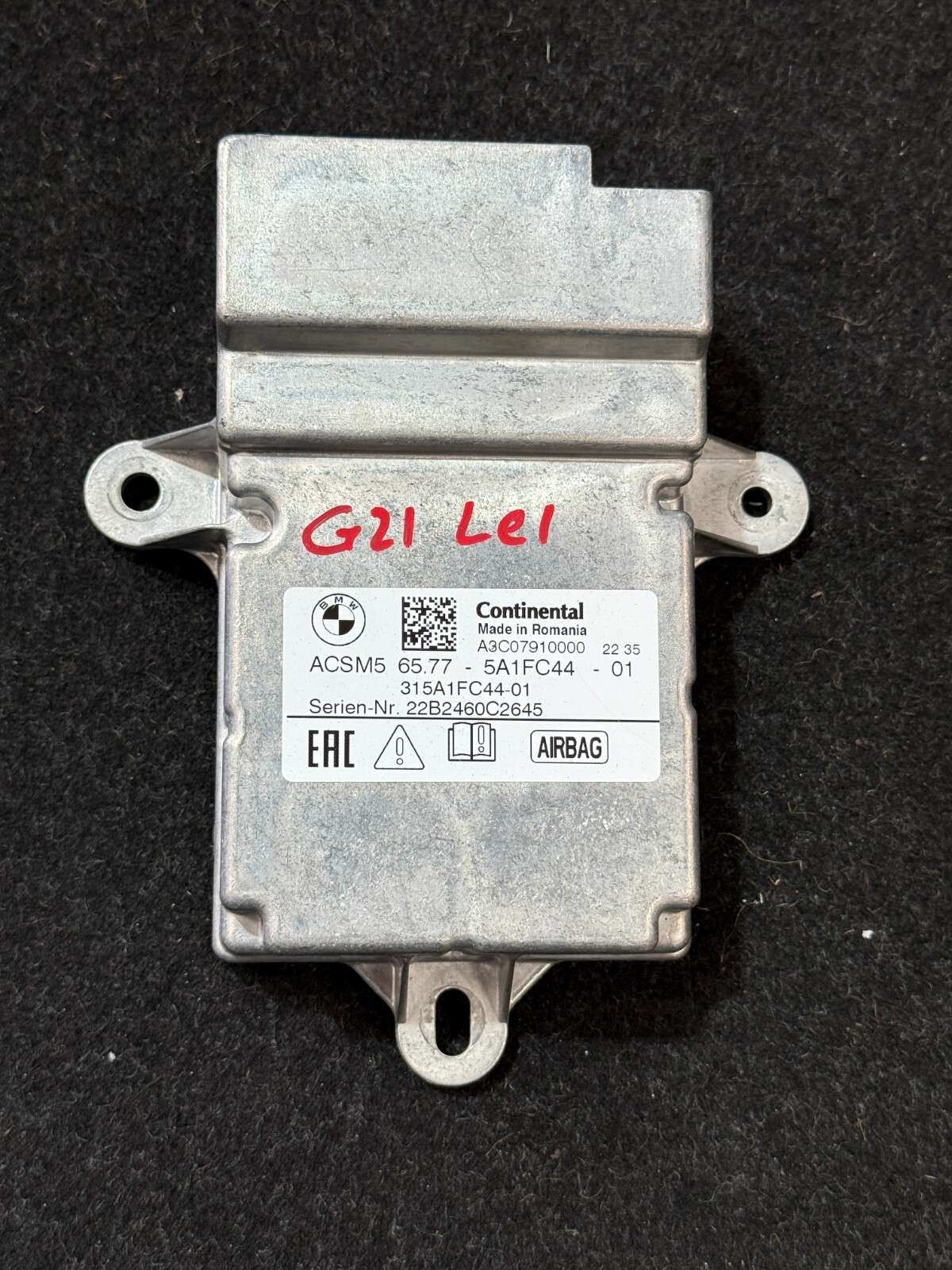 BMW 3 Touring G21 SRS Control Unit 5A1FC44 2.0 Hybrid 215kw 2022 25031761