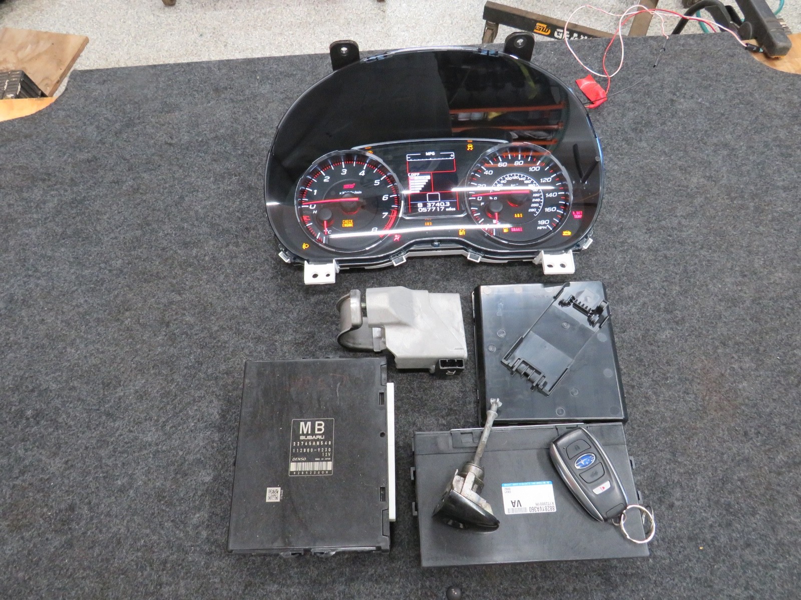 2020 SUBARU WRX STI CLUSTER ECU IGNITION IMMOBILIZER KEY PUSH BUTTON 57K MILES