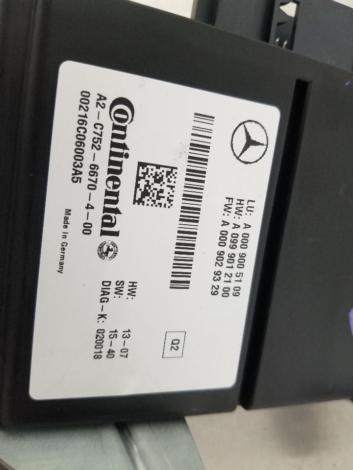 17 2017 MERCEDES-BENZ S63 AMG 222TYPE ADAPTIVE CRUISE CONTROL MODULE 0009005109