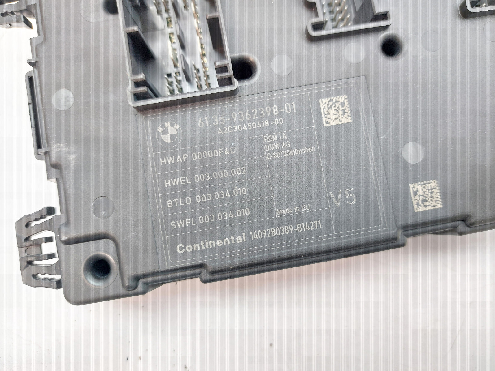 BMW 4 SERIES F32 REAR ELECTRICAL MODULE BODY CONTROL 9362398 2014