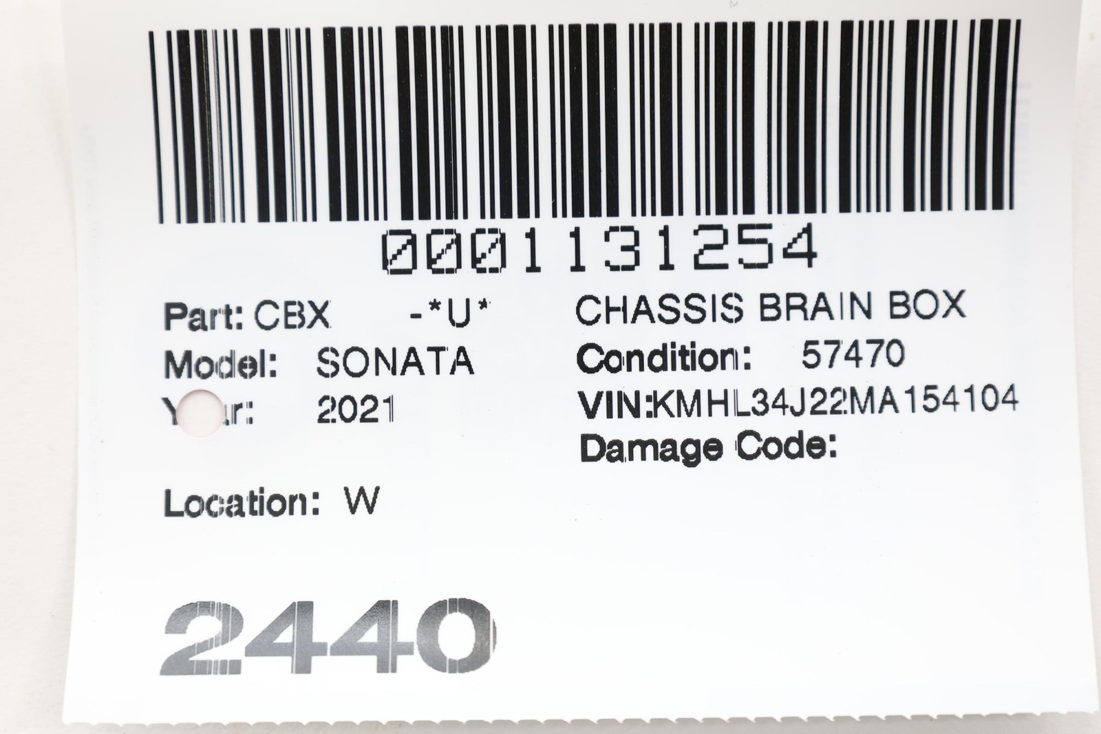 2020-2022 HYUNDAI SONATA AMBIENT INTERIOR LIGHTING CONTROL MODULE OEM 92900L1000