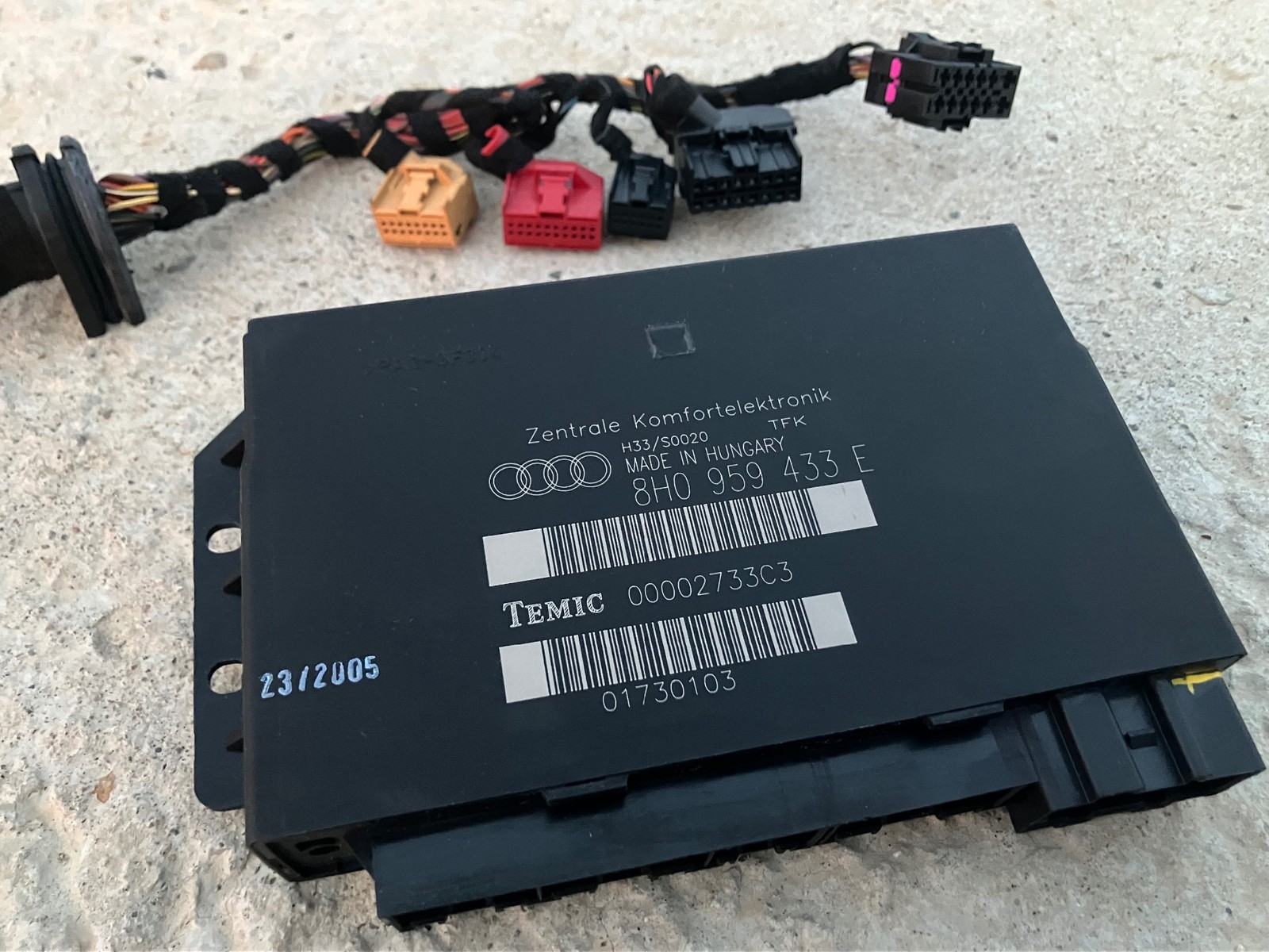 2003-2009 Audi A4 S4 Convertible CCM BCM Control Module Cabriolet 8H0959433E