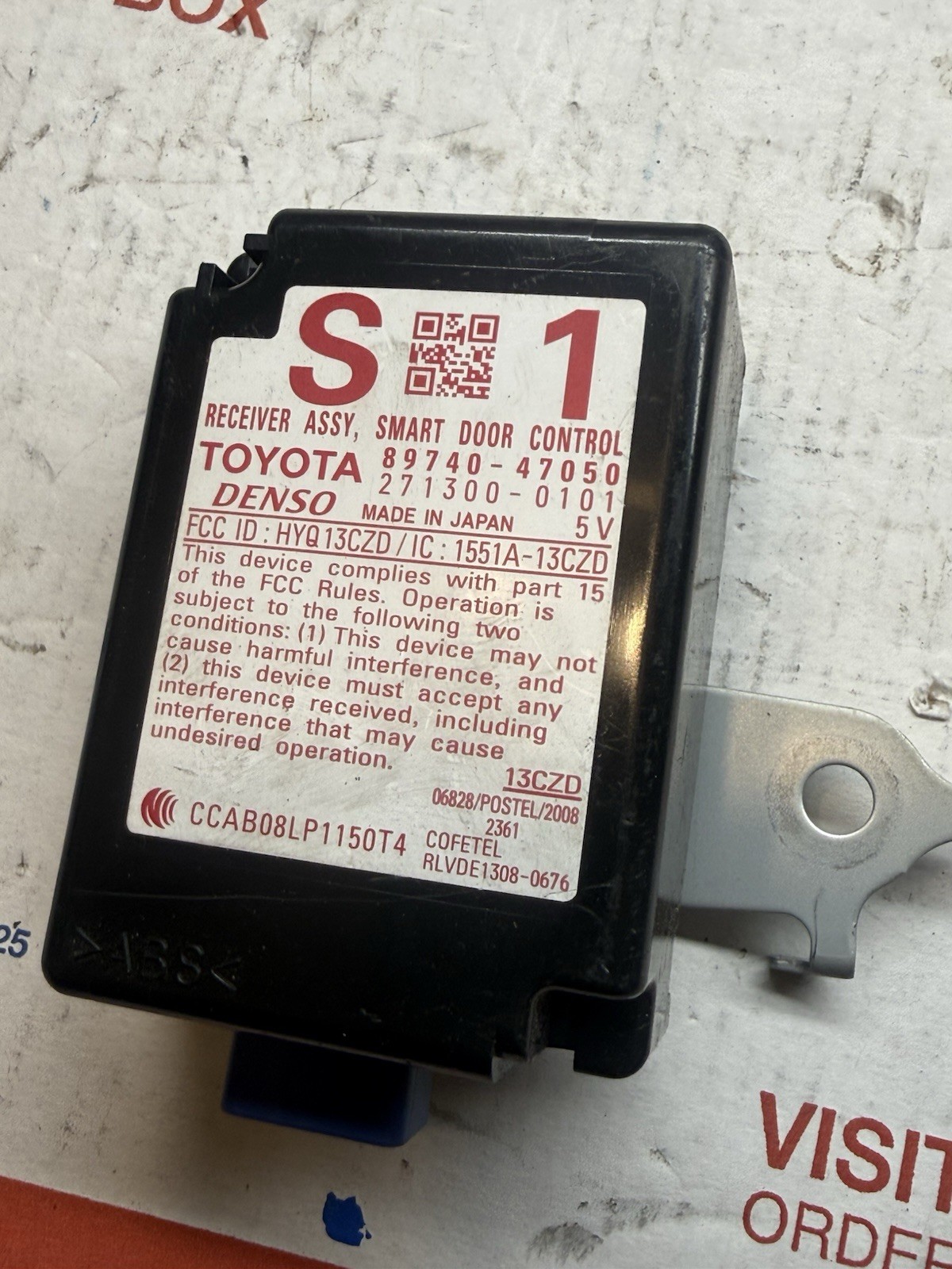 2010 2011 2012 2013 2014 15 Toyota Prius Smart Door Receiver Control Unit Module