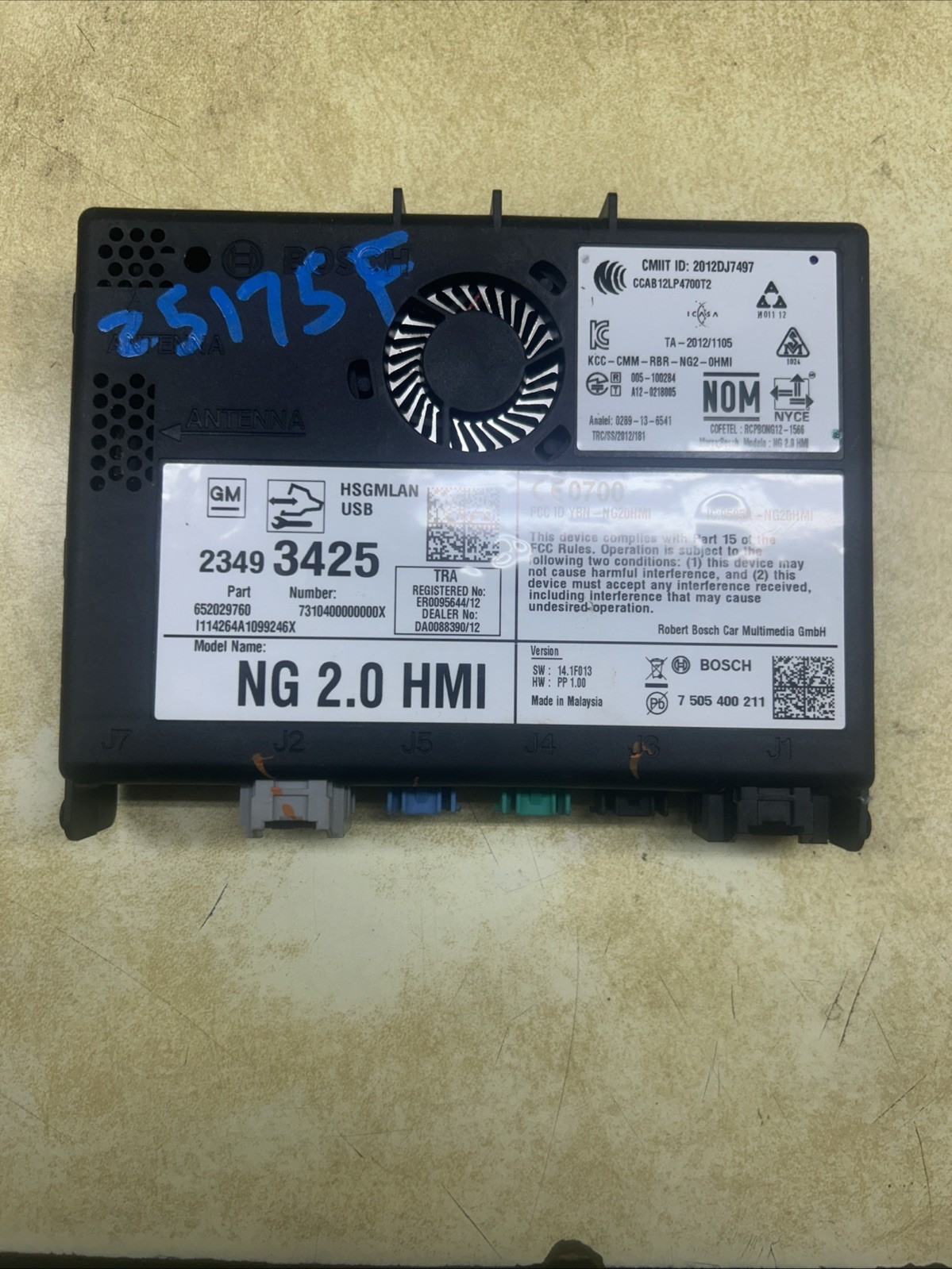 2015- 2016 Buick Cadillac Chevy GMC 2.0 HMI Human Machine Interface 23493425