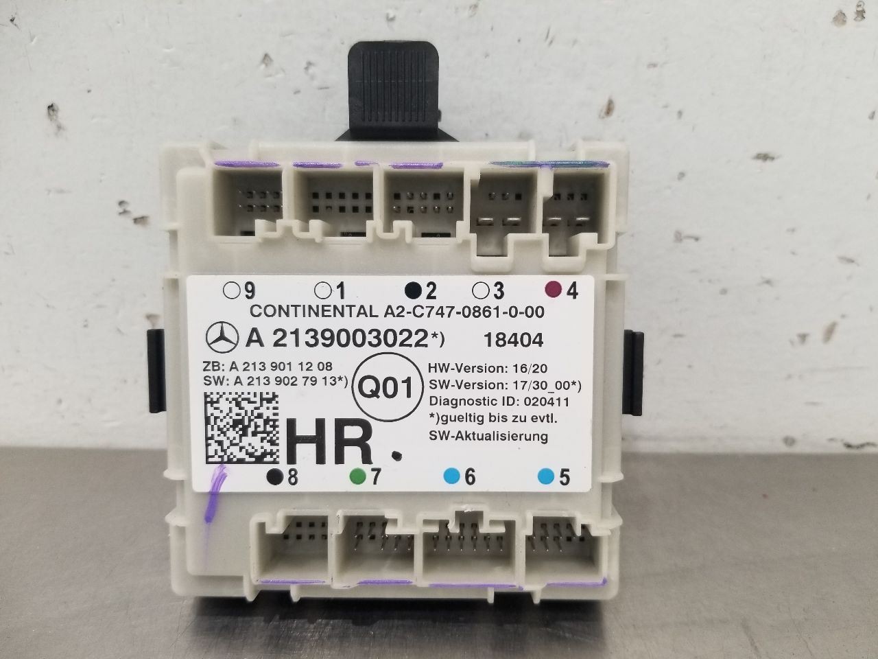 19 MERCEDES BENZ AMG GT63S X290 DOOR CONTROL MODULE REAR RIGHT PASSENGER