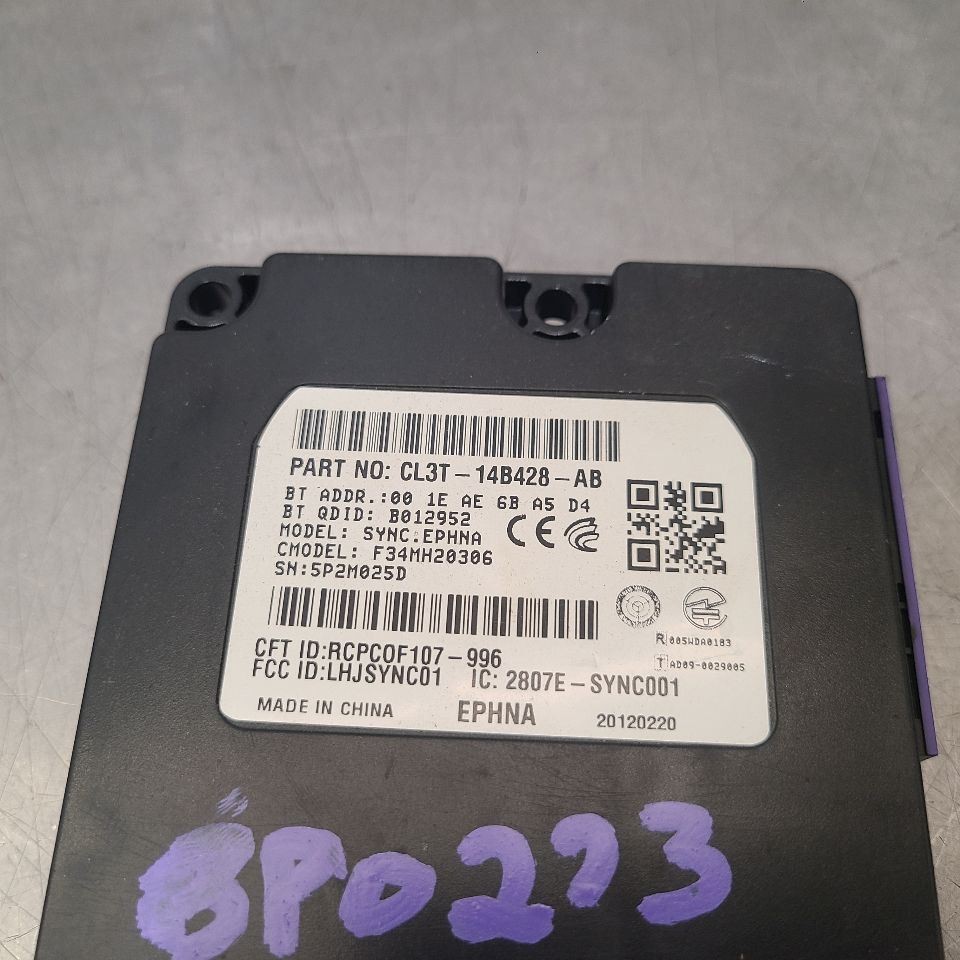 12 2012 FORD F150 XLT SYNC CONTROL MODULE CL3T14B428AB