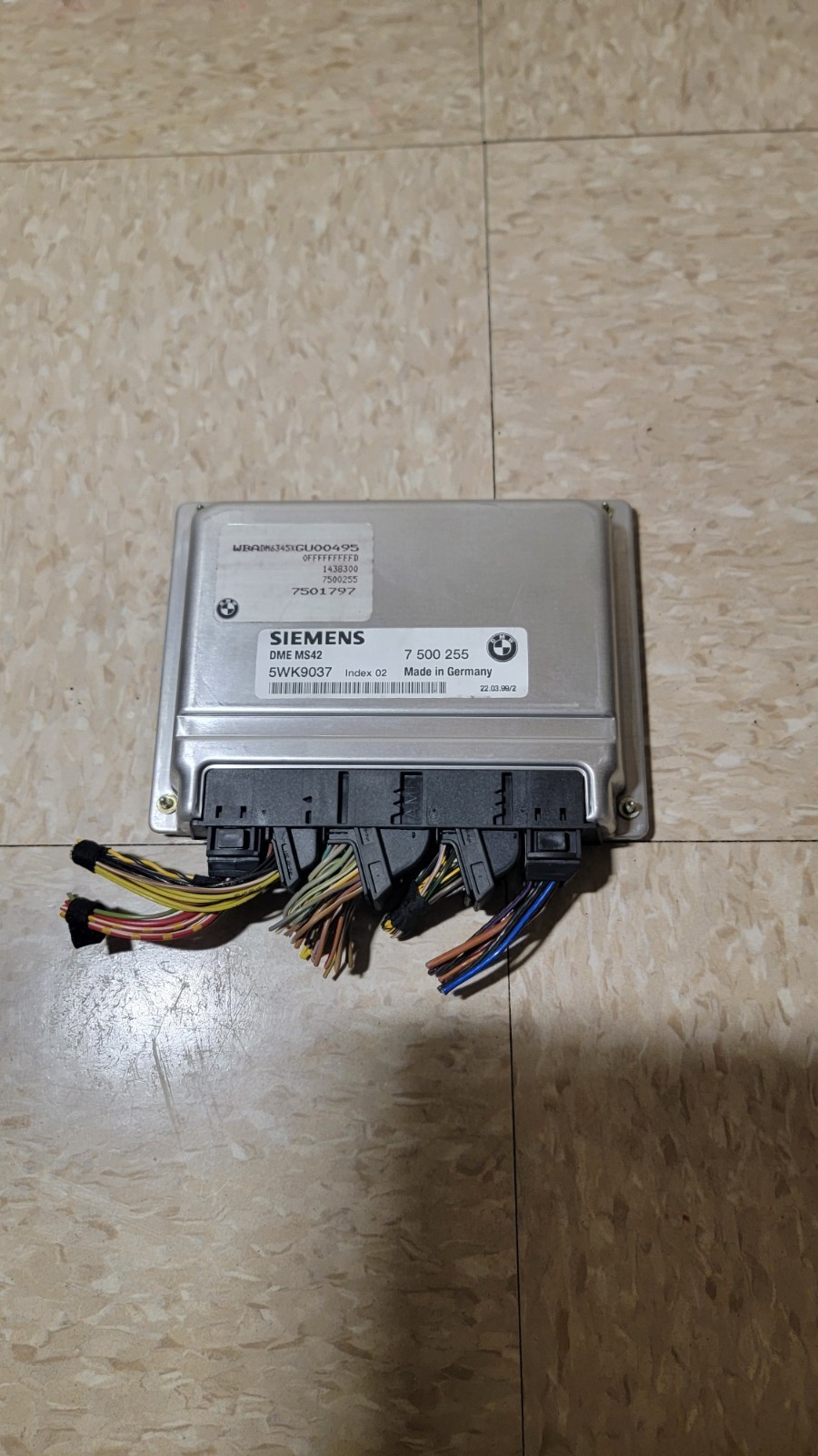 1999-2001 Bmw E39 E46 Engine Computer Control Module ECU ECM Oem 5WK9037 7500255