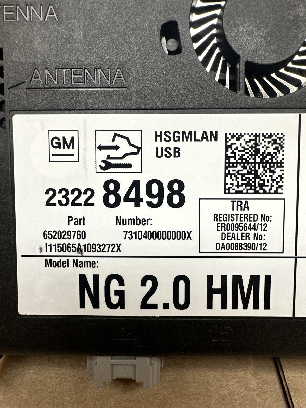 2015-2016 GM HMI Human Machine Interface Control Module 23228498